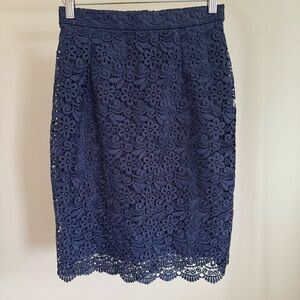 Uniqlo Blue Embellished Pencil Skirt